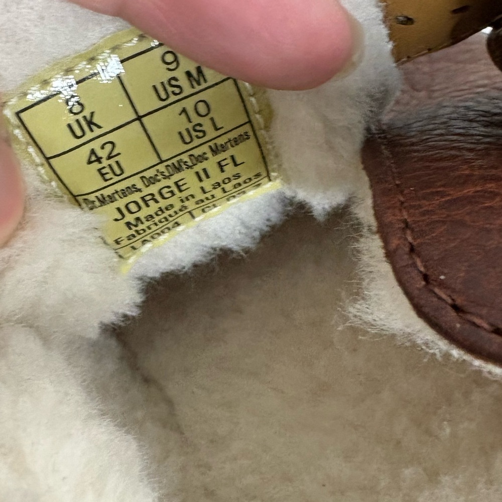 DR. Martens  JORGE II FAUX FUR LINED SLINGBACK MULES size 10 - Picture 7 of 8
